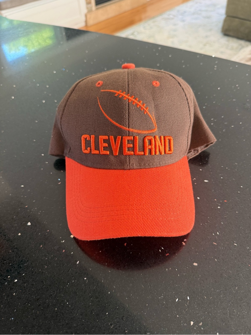 Cleveland Football Brown and Orange Hat - Picture 3 of 4
